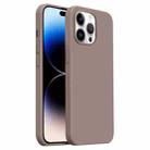 For iPhone 14 Pro Burom Cloud Sensing Ultra-thin Liquid Silicone Full Coverage Phone Case(Qiaoli Brown) - 1