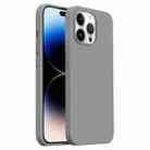 For iPhone 14 Pro Max Burom Cloud Sensing Ultra-thin Liquid Silicone Full Coverage Phone Case(Fifty Shades of Grey) - 1