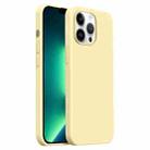For iPhone 13 Pro Max Burom Cloud Sensing Ultra-thin Liquid Silicone Full Coverage Phone Case(Creamy) - 1