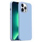 For iPhone 13 Pro Max Burom Cloud Sensing Ultra-thin Liquid Silicone Full Coverage Phone Case(Haze Blue) - 1