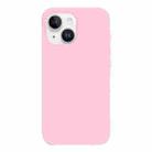 For iPhone 13 Burom Cloud Sensing Ultra-thin Liquid Silicone Full Coverage Phone Case(Peach Powder) - 2