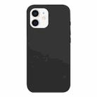 For iPhone 12 Burom Cloud Sensing Ultra-thin Liquid Silicone Full Coverage Phone Case(Jazz Black) - 2