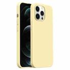 For iPhone 12 Pro Max Burom Cloud Sensing Ultra-thin Liquid Silicone Full Coverage Phone Case(Creamy) - 1