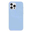 For iPhone 12 Pro Max Burom Cloud Sensing Ultra-thin Liquid Silicone Full Coverage Phone Case(Haze Blue) - 2