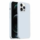For iPhone 12 Pro Burom Cloud Sensing Ultra-thin Liquid Silicone Full Coverage Phone Case(Glacier Blue) - 1