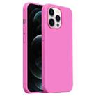 For iPhone 12 Pro Burom Cloud Sensing Ultra-thin Liquid Silicone Full Coverage Phone Case(Rose Powder) - 1