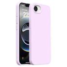 For iPhone 16e Burom Cloud Sensing Ultra-thin Liquid Silicone Full Coverage Phone Case(Bean Purple) - 1
