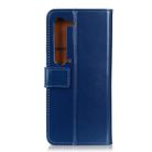 For Sharp Aquos R 5G 3-Color Pearl Texture Magnetic Buckle Horizontal Flip PU Leather Case with Card Slots & Wallet & Holder(Blue) - 3