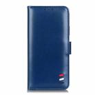 For LG Velvet 3-Color Pearl Texture Magnetic Buckle Horizontal Flip PU Leather Case with Card Slots & Wallet & Holder(Blue) - 1