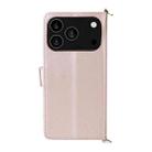 For iPhone 17 Pro Max Multifunctional 6-Card Slots Leather Phone Case with Wrist Strap(Pink) - 3