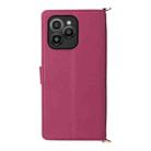 For Fossibot S2 Multifunctional 6-Card Slots Leather Phone Case with Wrist Strap(Rose Red) - 3