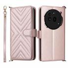 For Nothing Phone 3a Pro Multifunctional 6-Card Slots Leather Phone Case with Wrist Strap(Pink) - 1