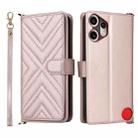 For Nothing CMF Phone 2 Pro Multifunctional 6-Card Slots Leather Phone Case with Wrist Strap(Pink) - 1