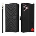For Nothing CMF Phone 2 Pro Multifunctional 6-Card Slots Leather Phone Case with Wrist Strap(Black) - 1