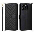 For Doogee Note 58 / Note 58 Pro Multifunctional 6-Card Slots Leather Phone Case with Wrist Strap(Black) - 1