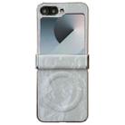 For Samsung Galaxy Z Flip6 Electroplating PC Snow Bark Texture MagSafe Phone Case(Grey) - 1