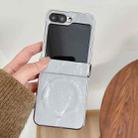For Samsung Galaxy Z Flip6 Electroplating PC Snow Bark Texture MagSafe Phone Case(Grey) - 2