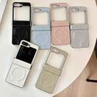 For Samsung Galaxy Z Flip6 Electroplating PC Snow Bark Texture MagSafe Phone Case(Blue) - 3