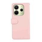 For Redmi Note 14 4G 164.84mm ABEEL Delicate Texture Splicing RFID Leather Phone Case(Pink) - 3
