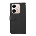 For Redmi 13X ABEEL Delicate Texture Splicing RFID Leather Phone Case(Black) - 3
