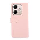 For Redmi 13X ABEEL Delicate Texture Splicing RFID Leather Phone Case(Pink) - 3