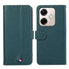 For Redmi 13X ABEEL Delicate Texture Splicing RFID Leather Phone Case(Green) - 1
