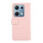 For Redmi Note 14s ABEEL Delicate Texture Splicing RFID Leather Phone Case(Pink) - 3