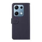 For Redmi Note 14s ABEEL Delicate Texture Splicing RFID Leather Phone Case(Blue) - 3