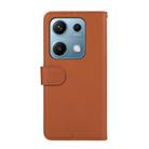 For Redmi Note 14s ABEEL Delicate Texture Splicing RFID Leather Phone Case(Brown) - 3