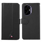 For Honor 400 ABEEL Delicate Texture Splicing RFID Leather Phone Case(Black) - 1