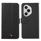 For Honor 400 Pro Global 160.8mm ABEEL Delicate Texture Splicing RFID Leather Phone Case(Black) - 1