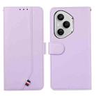 For Honor 400 Pro Global 160.8mm ABEEL Delicate Texture Splicing RFID Leather Phone Case(Purple) - 1