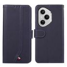For Honor 400 Pro Global 160.8mm ABEEL Delicate Texture Splicing RFID Leather Phone Case(Blue) - 1