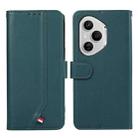 For Honor 400 Pro Global 160.8mm ABEEL Delicate Texture Splicing RFID Leather Phone Case(Green) - 1