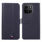 For Honor X6c 4G ABEEL Delicate Texture Splicing RFID Leather Phone Case(Blue) - 1