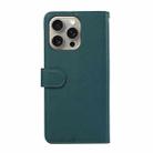 For iPhone 12 Pro Max ABEEL Delicate Texture Splicing RFID Leather Phone Case(Green) - 3