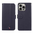 For iPhone 13 Pro Max ABEEL Delicate Texture Splicing RFID Leather Phone Case(Blue) - 1