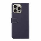 For iPhone 13 Pro Max ABEEL Delicate Texture Splicing RFID Leather Phone Case(Blue) - 3