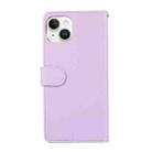 For iPhone 14 Plus ABEEL Delicate Texture Splicing RFID Leather Phone Case(Purple) - 3