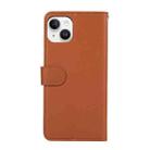 For iPhone 14 Plus ABEEL Delicate Texture Splicing RFID Leather Phone Case(Brown) - 3