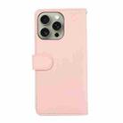 For iPhone 14 Pro ABEEL Delicate Texture Splicing RFID Leather Phone Case(Pink) - 3