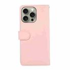 For iPhone 15 Pro Max ABEEL Delicate Texture Splicing RFID Leather Phone Case(Pink) - 3