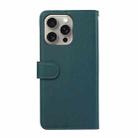 For iPhone 15 Pro Max ABEEL Delicate Texture Splicing RFID Leather Phone Case(Green) - 3