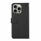 For iPhone 15 Pro ABEEL Delicate Texture Splicing RFID Leather Phone Case(Black) - 3