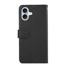 For iPhone 17 ABEEL Delicate Texture Splicing RFID Leather Phone Case(Black) - 3