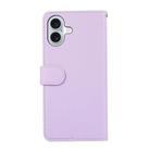 For iPhone 17 ABEEL Delicate Texture Splicing RFID Leather Phone Case(Purple) - 3