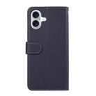 For iPhone 17 ABEEL Delicate Texture Splicing RFID Leather Phone Case(Blue) - 3