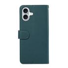 For iPhone 17 ABEEL Delicate Texture Splicing RFID Leather Phone Case(Green) - 3