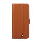 For iPhone 17 Air ABEEL Delicate Texture Splicing RFID Leather Phone Case(Brown) - 2
