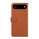 For iPhone 17 Air ABEEL Delicate Texture Splicing RFID Leather Phone Case(Brown) - 3